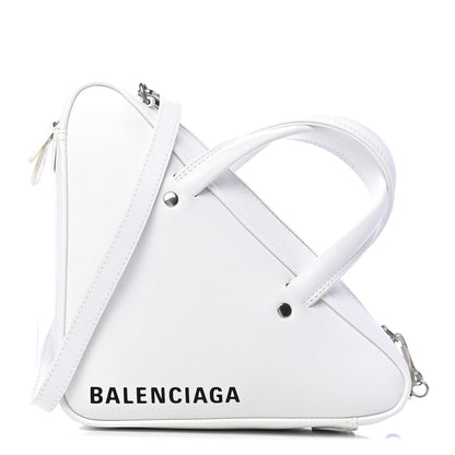 Balenciaga Calfskin XS Triangle Duffle White 1 of 6