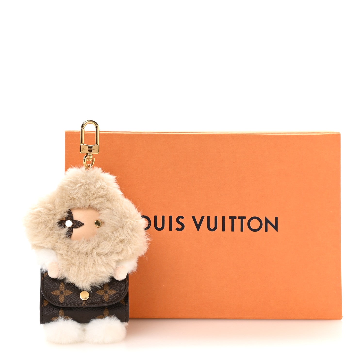 Louis Vuitton Calfskin Mink Fur Vivienne Bag Charm Key Holder
