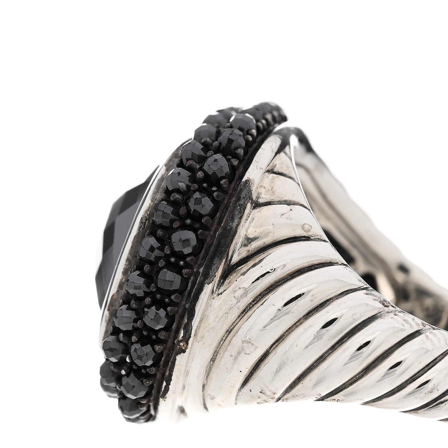 Sterling Silver Hematite Waverly Ring 54 7