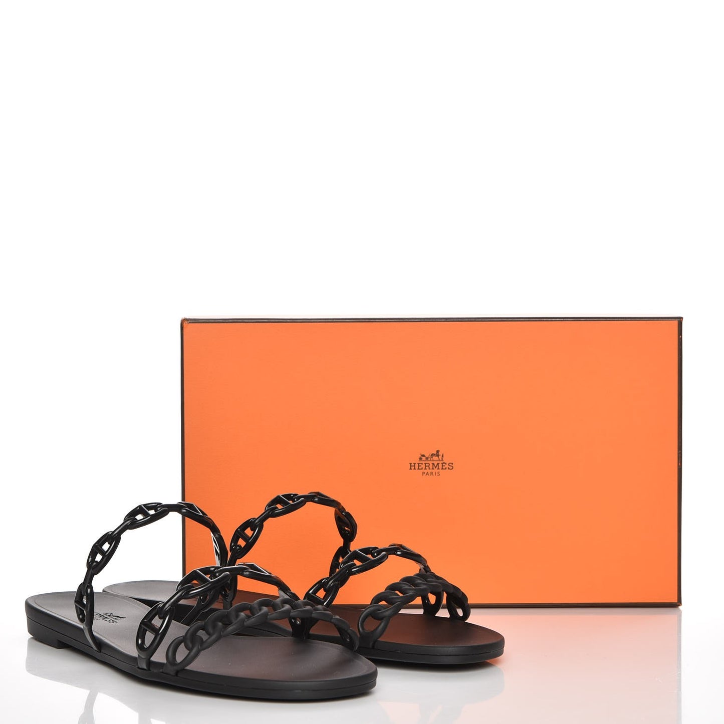 Rubber Chaine d'Ancre Rivage Sandals 40 Black