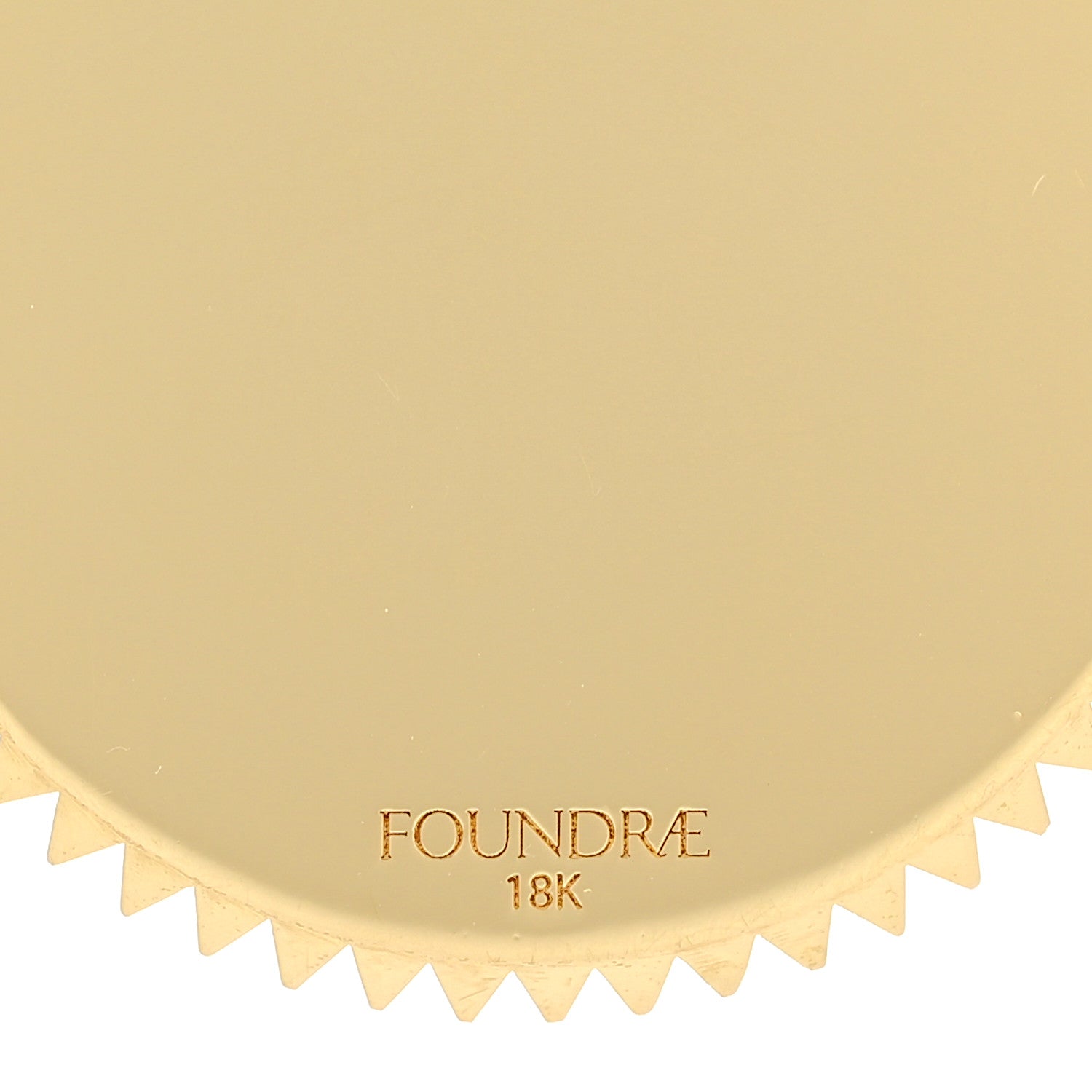 Foundrae 18K Yellow Gold Diamond Large Amate Medallion Pendant 4 of 5