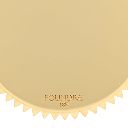 Foundrae 18K Yellow Gold Diamond Large Amate Medallion Pendant 4 of 5