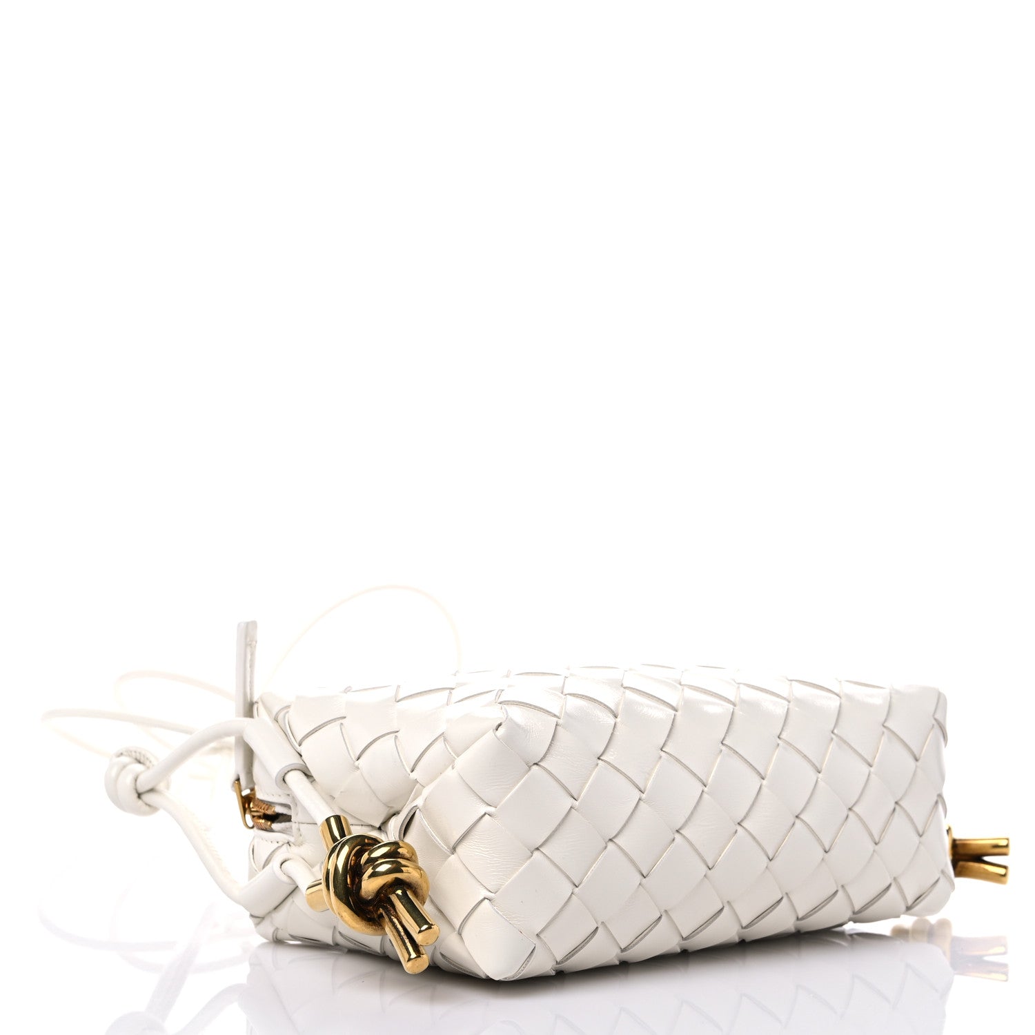 Bottega Veneta Nappa Intrecciato Metallic Knot Mini Loop Camera Bag Bone 4 of 8
