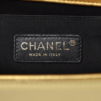 Chanel Metallic Patent Calfskin Quilted Medium Boy Flap Gold 6 of 18