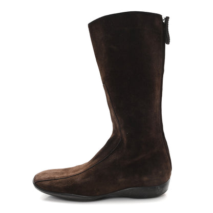 Prada Suede Boots 36.5 Brown 1 of 8