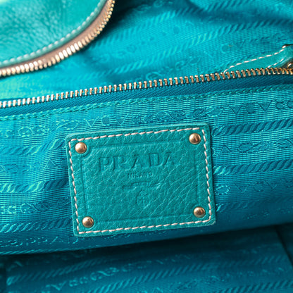 Prada Deerskin Shoulder Bag Turchese 8 of 10