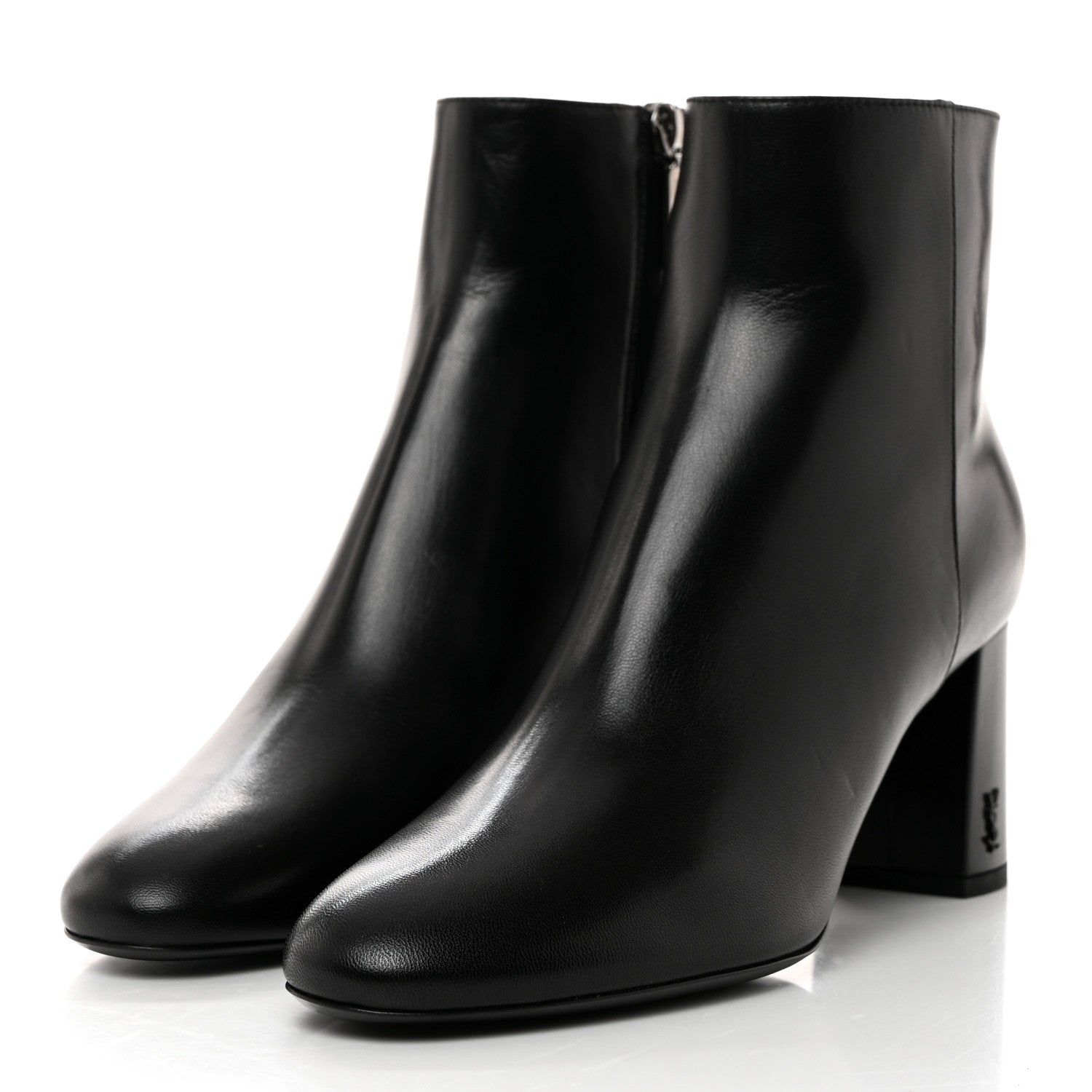 Saint Laurent Nappa Vendome Loulou Ankle Zip Boots 39.5 Black 3 of 9