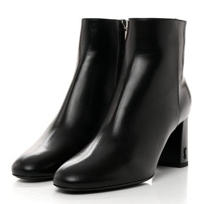 Saint Laurent Nappa Vendome Loulou Ankle Zip Boots 39.5 Black 3 of 9