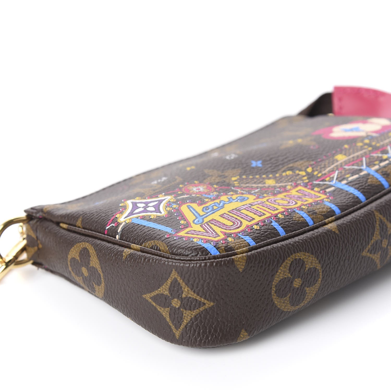 Louis Vuitton Monogram 2020 Christmas Animation Roller Coaster Mini Pochette Accessories Pivoine 5 of 10