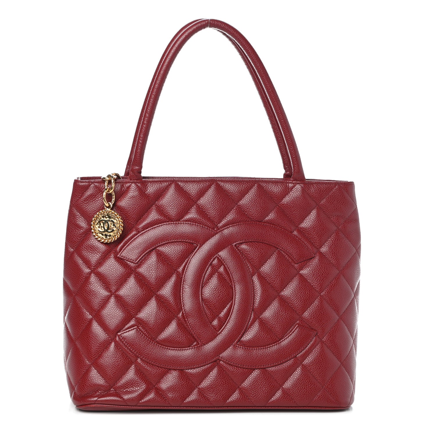 Chanel Caviar Quilted Medallion Tote Red 1 of 11