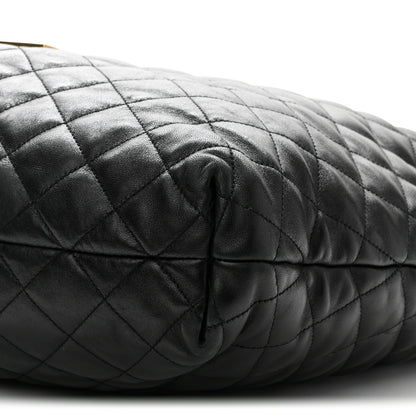 Saint Laurent Lambskin Quilted Maxi Icare Shopping Tote Black 10 of 10