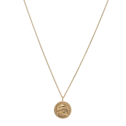 Van Cleef & Arpels 18K Yellow Gold Zodiac Pisces Pendant Necklace 1 of 5