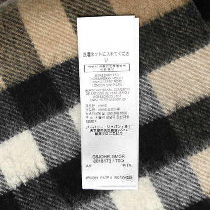 Burberry Cashmere Giant Check Fringe Scarf Archive Beige 5 of 6
