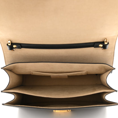 Fendi Vitello Liberty Bi-Color FF 1974 Embossed Kan U Shoulder Bag Black Maya 5 of 10