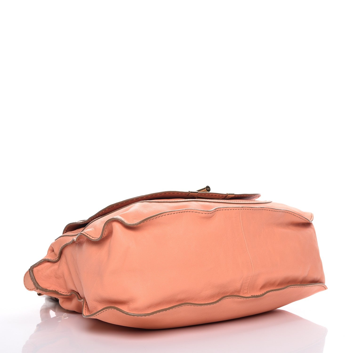 Chloe Calfskin Large Marcie Lock Satchel Peach Pink 4 of 7