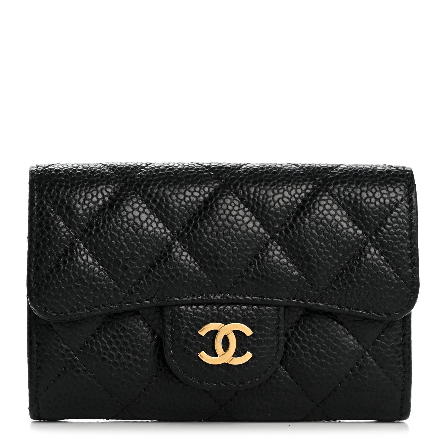 Chanel Caviar Quilted Flap Card Holder Black 1 of 8