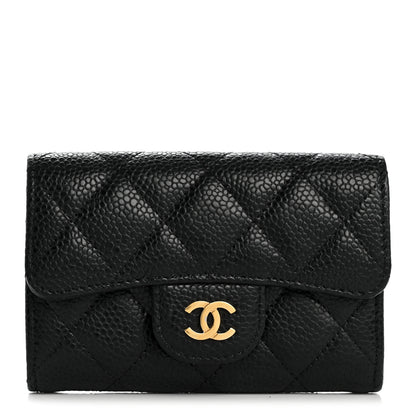 Chanel Caviar Quilted Flap Card Holder Black 1 of 8