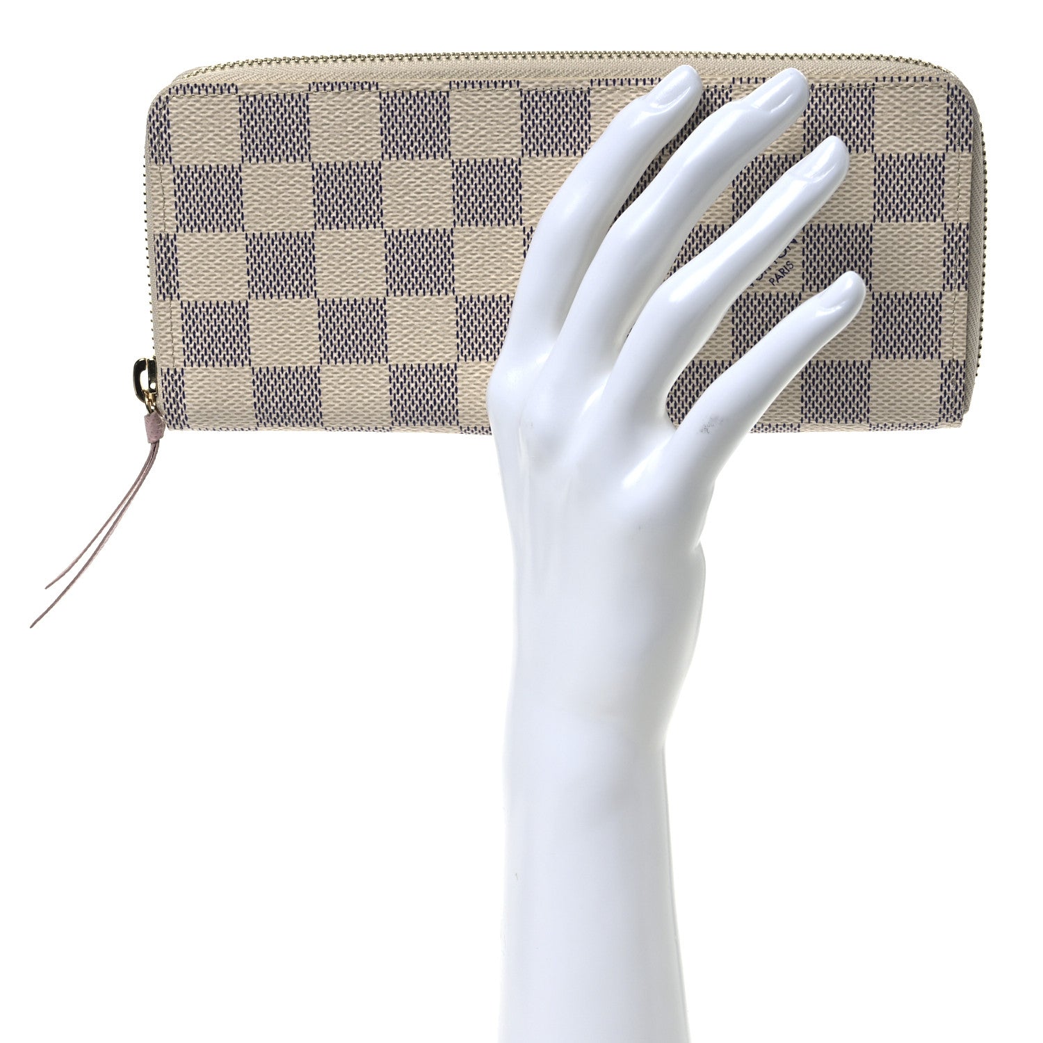 Louis Vuitton Damier Azur Clemence Wallet Rose Ballerine 2 of 7