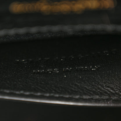 Saint Laurent Calfskin Crocodile Embossed Small Classic Monogram Kate Tassel Satchel Black 7 of 12