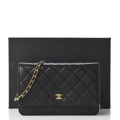 Chanel Caviar Quilted Wallet On Chain WOC Black 12 of 12