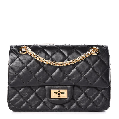Chanel Aged Calfskin Quilted 2.55 Reissue Mini Flap Black 1 of 9