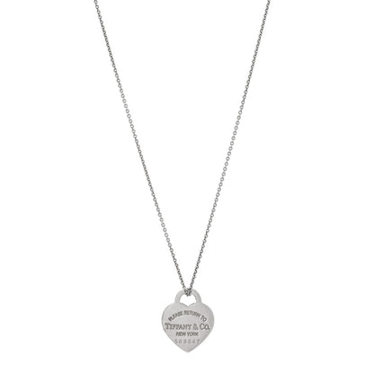 Tiffany Sterling Silver Return To Tiffany Heart Pendant Necklace 1 of 4