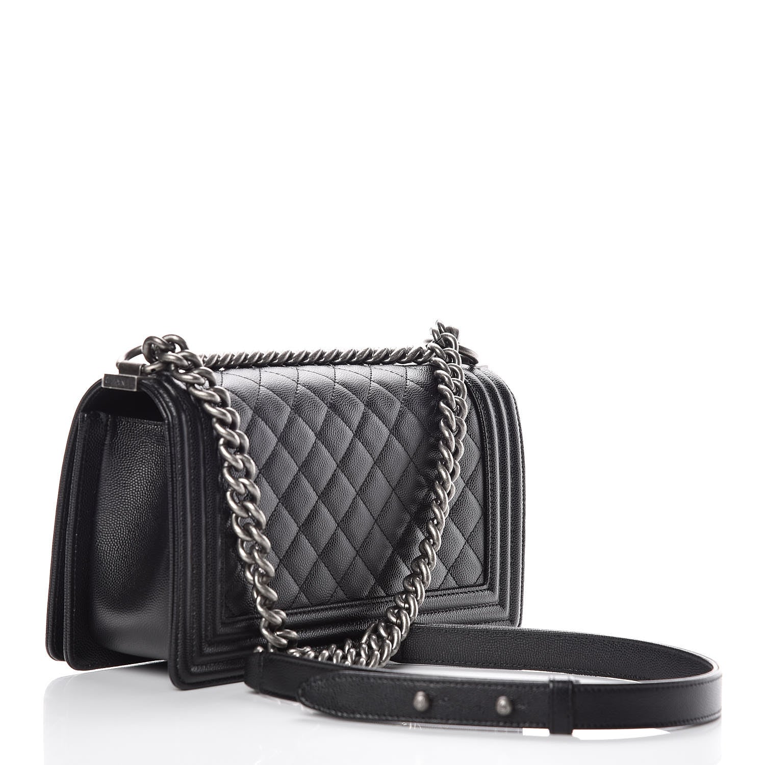 Chanel Caviar Quilted Medium Boy Flap Black 3 of 10