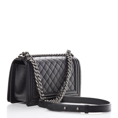Chanel Caviar Quilted Medium Boy Flap Black 3 of 10