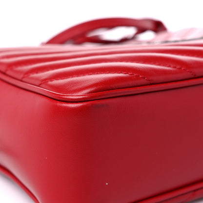 Saint Laurent Calfskin Matelasse Monogram Lou Camera Bag Red 7 of 13