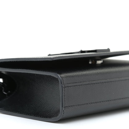 Saint Laurent Grain De Poudre Small Monogram Kate Satchel Black 6 of 13