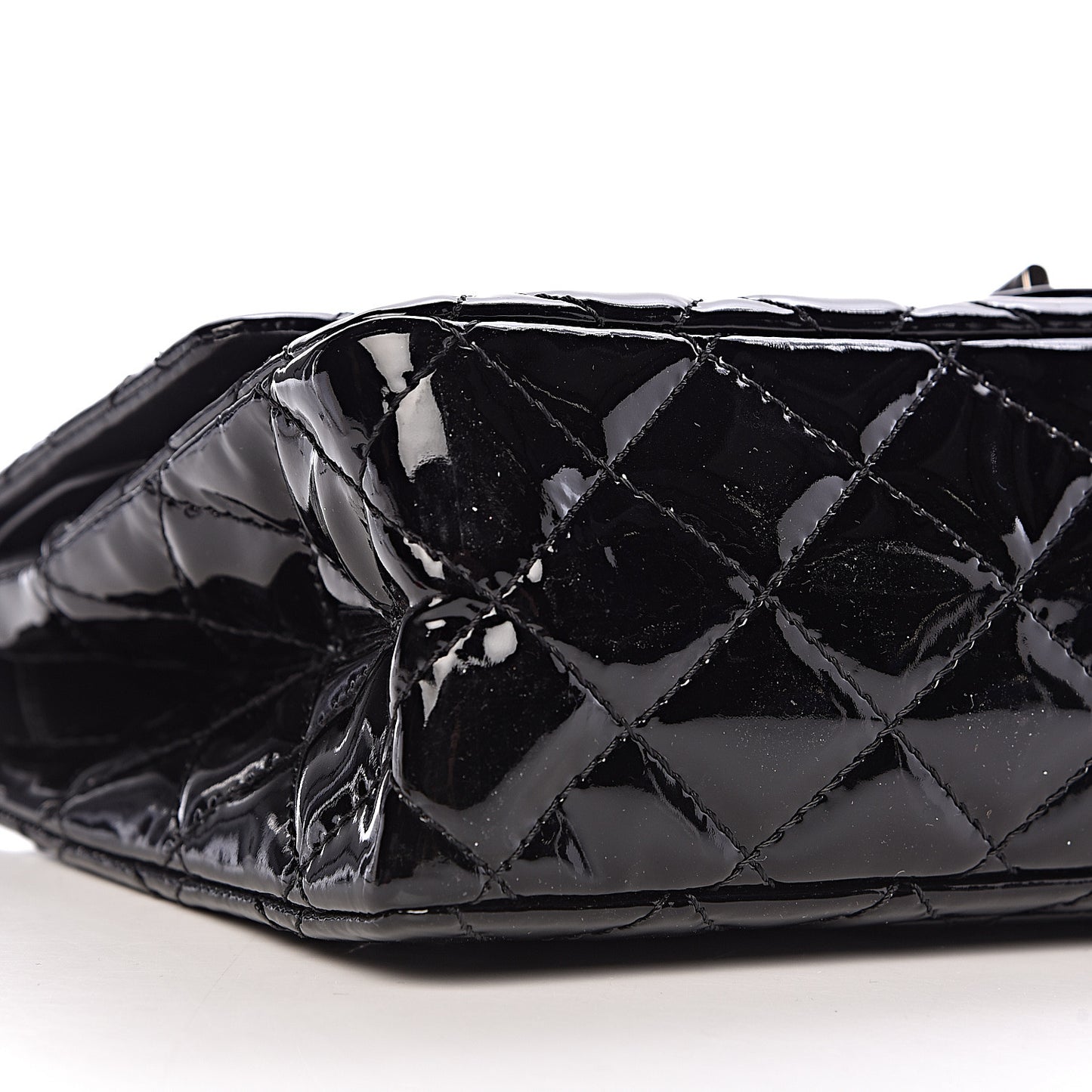Patent Quilted 2.55 Reissue 227 Flap Black