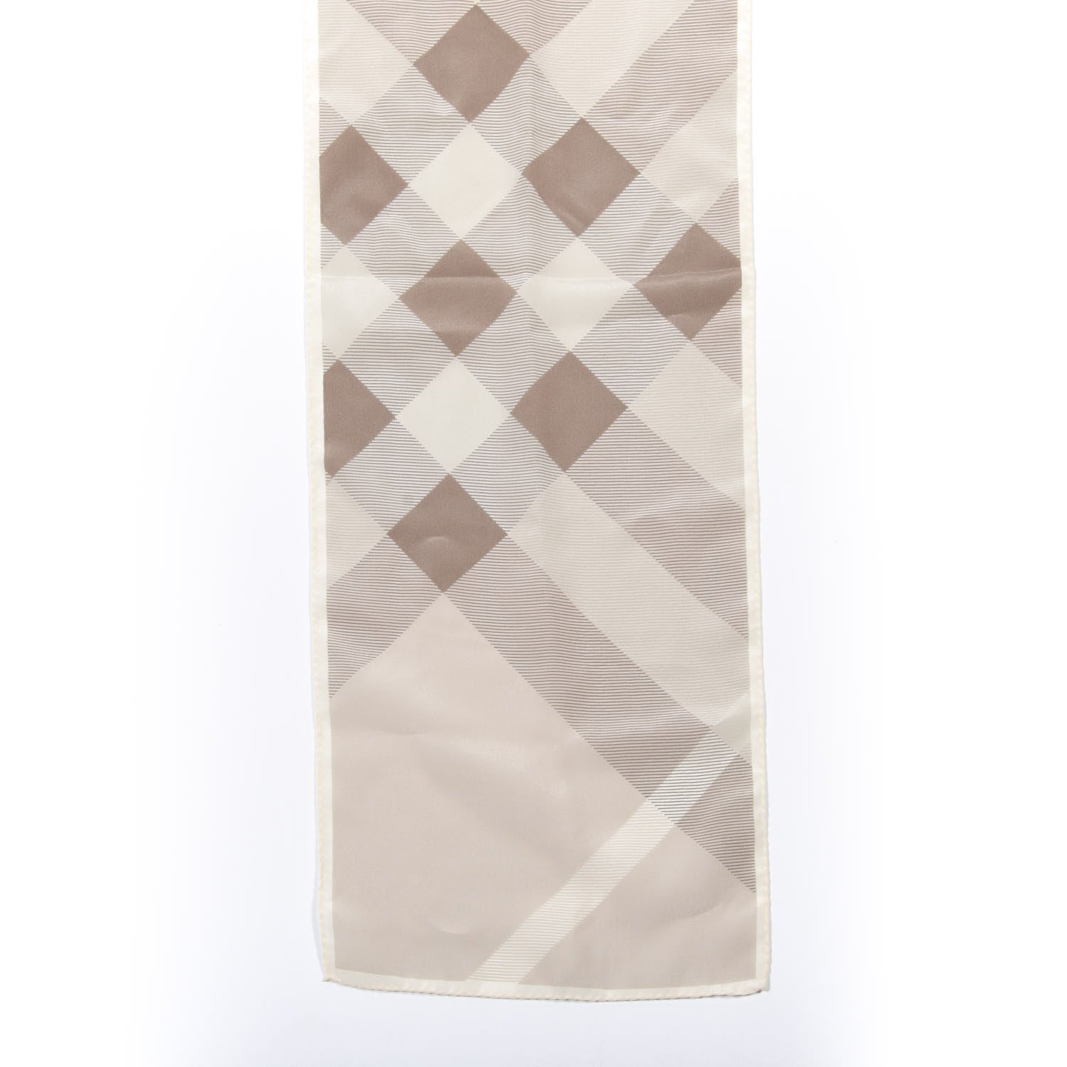 Burberry Silk Giant Check Scarf Pale Stone 3 of 4