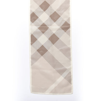 Burberry Silk Giant Check Scarf Pale Stone 3 of 4