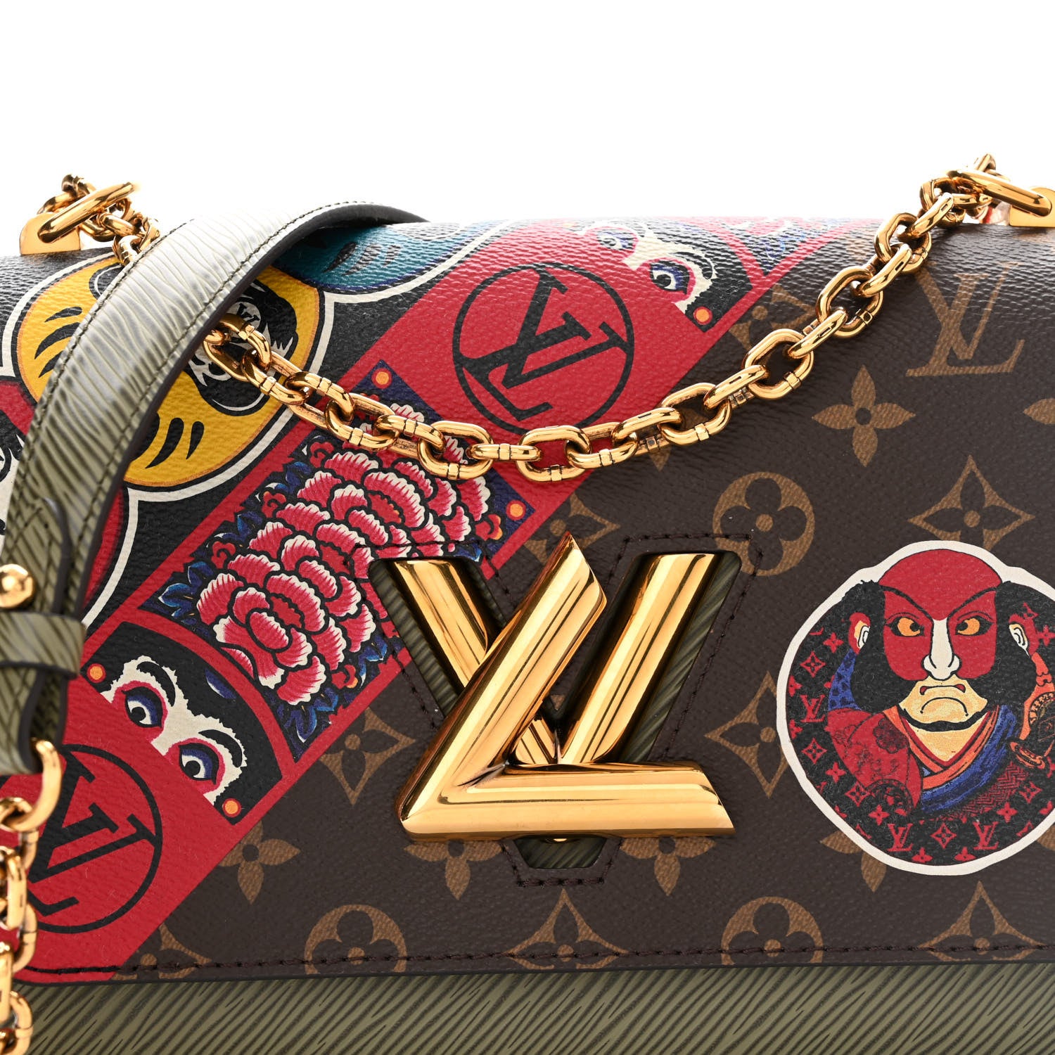Louis Vuitton Epi Monogram Kabuki Twist Shoulder Bag MM Green 8 of 12
