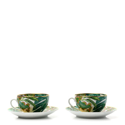 Hermes Porcelain Passifolia Tea Cup And Saucer Set Of 2 1 of 10