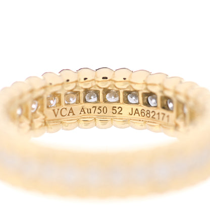 Van Cleef & Arpels 18K Yellow Gold Diamond Perlee Ring 52 6 4 of 5