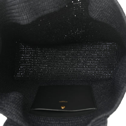 Saint Laurent Raffia Logo Tote Black 5 of 10