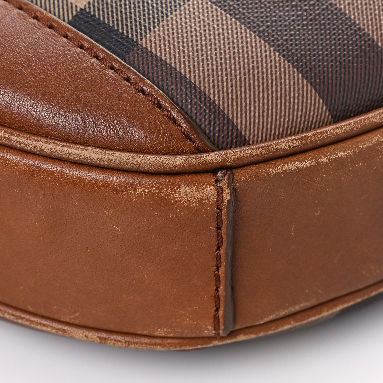 Burberry Smoked Check Brooklyn Hobo Tan 6 of 10