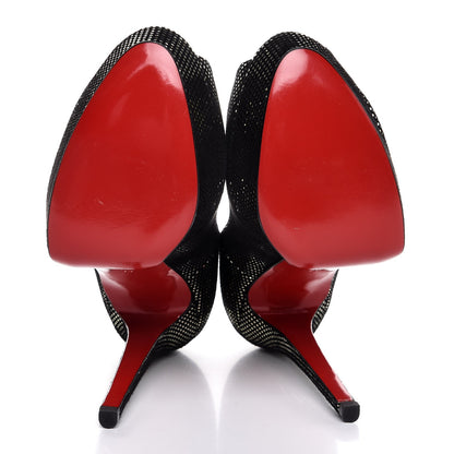 Christian Louboutin Suede Square Banana 140 Pumps 38 Platine 5 of 8