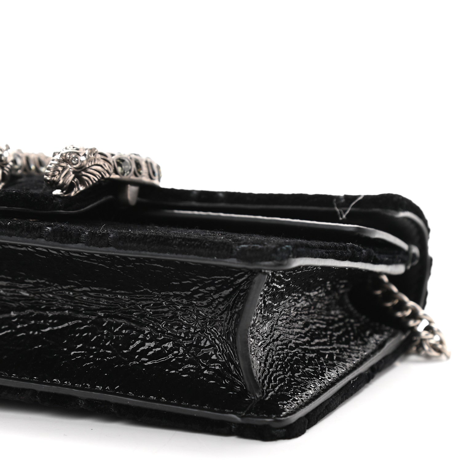 Gucci Velvet GG Monogram Super Mini Dionysus Shoulder Bag Black 8 of 8