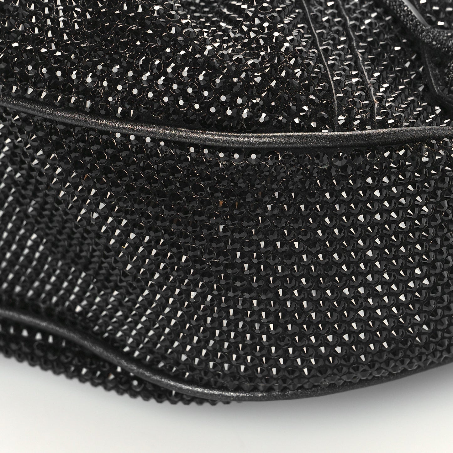 Strass Suede Le Cagole Shoulder Bag XS Black Jet