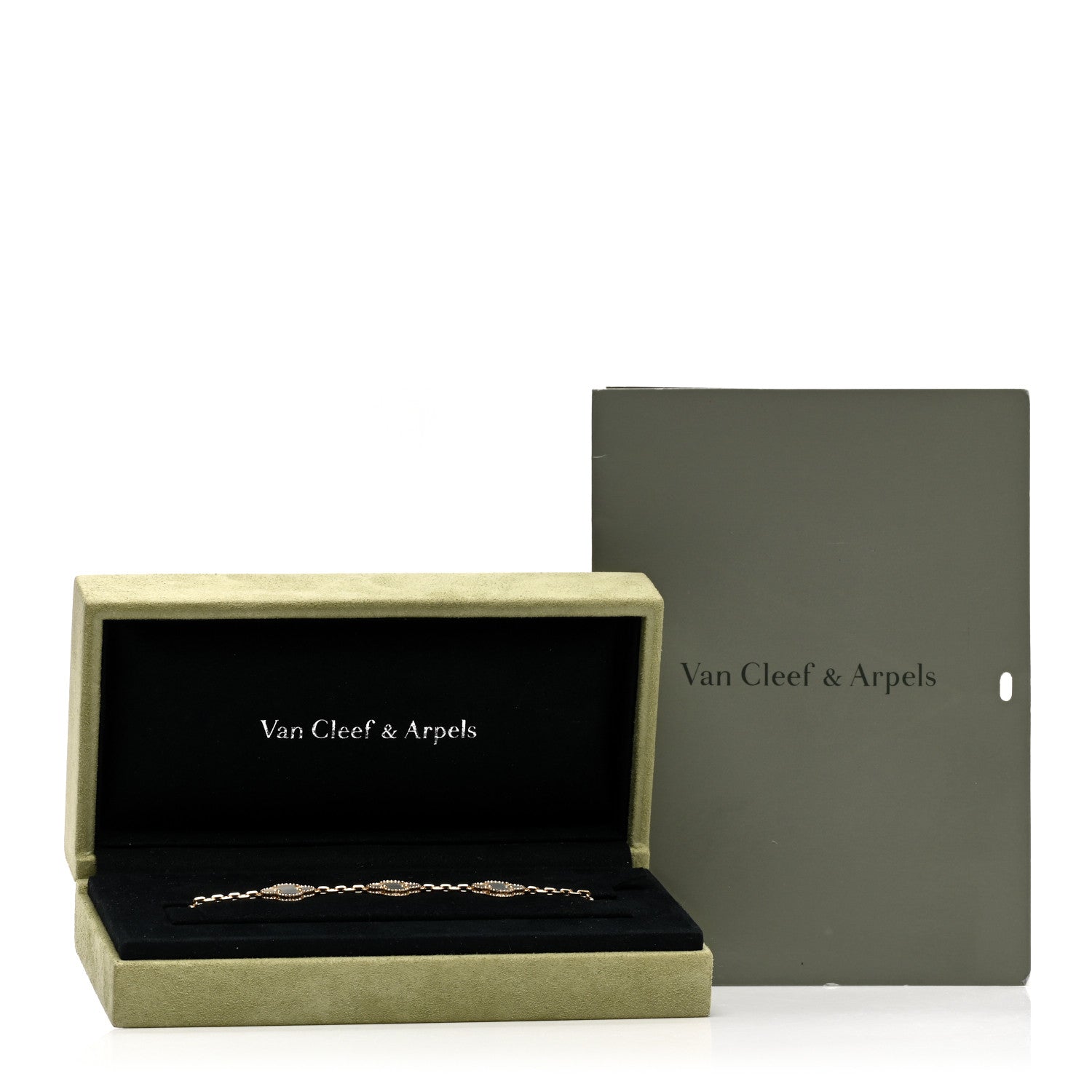 Van Cleef & Arpels 18K Yellow Gold Mother of Pearl 5 Motifs Vintage Alhambra Bracelet 5 of 5