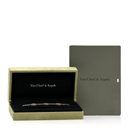 Van Cleef & Arpels 18K Yellow Gold Mother of Pearl 5 Motifs Vintage Alhambra Bracelet 5 of 5