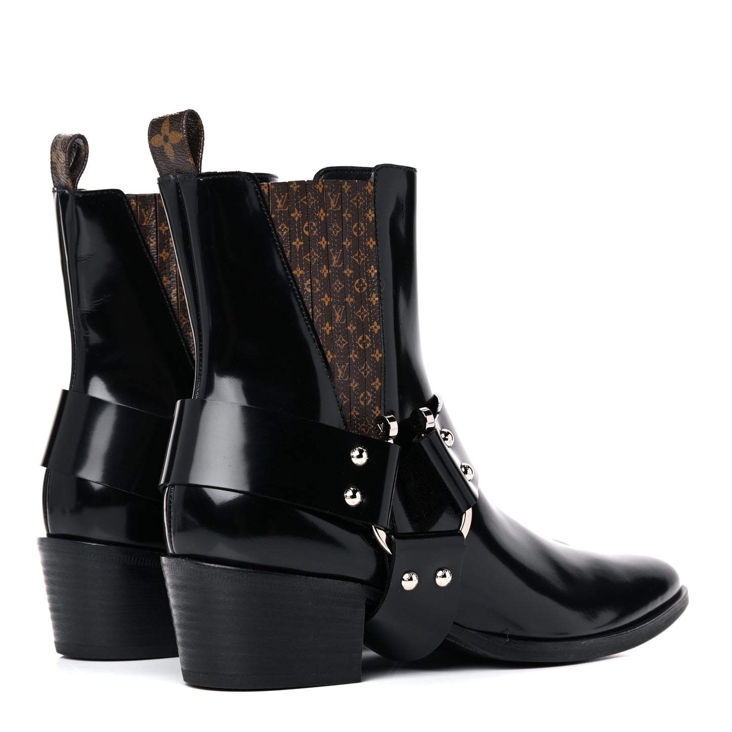 Calfskin Monogram Rhapsody Ankle Boots 38.5 Black