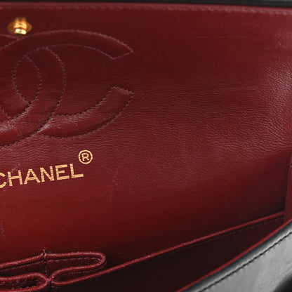 Chanel Lambskin Quilted Medium Double Flap Black 12 of 14