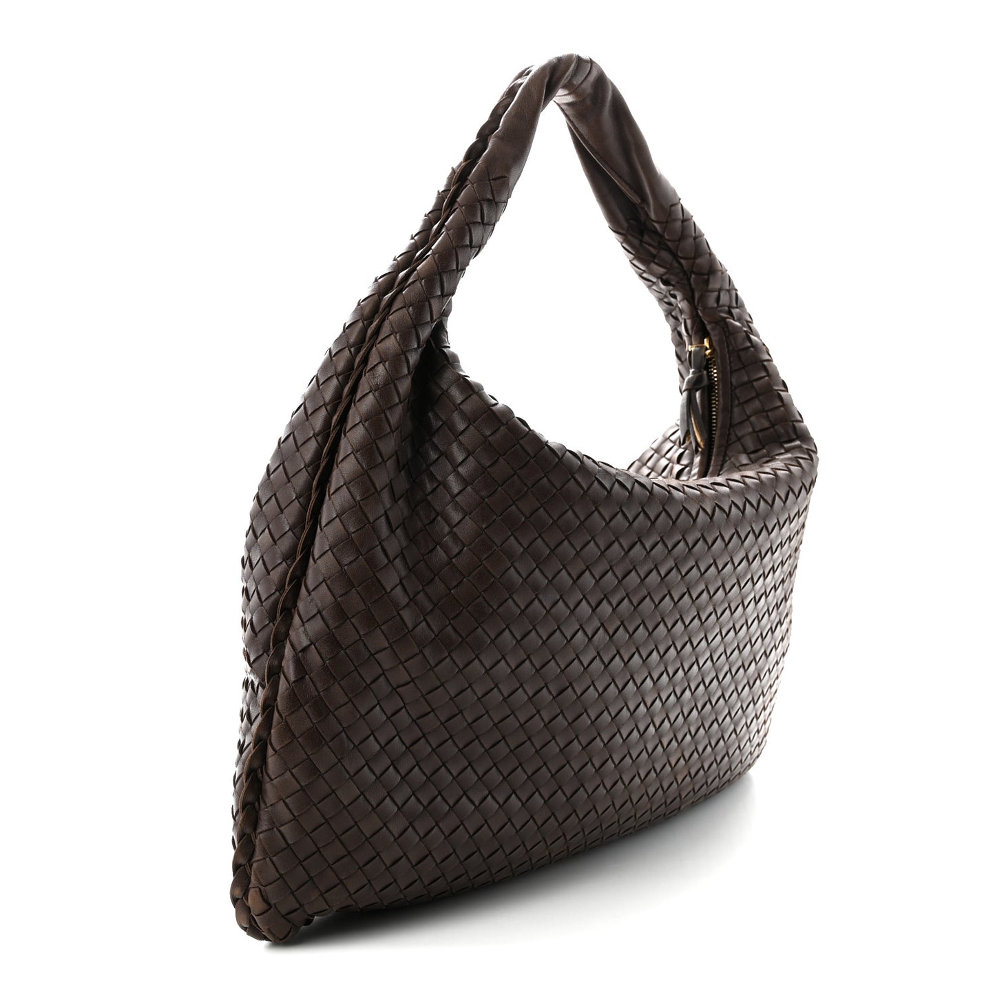 Nappa Intrecciato Medium Veneta Hobo Ebano
