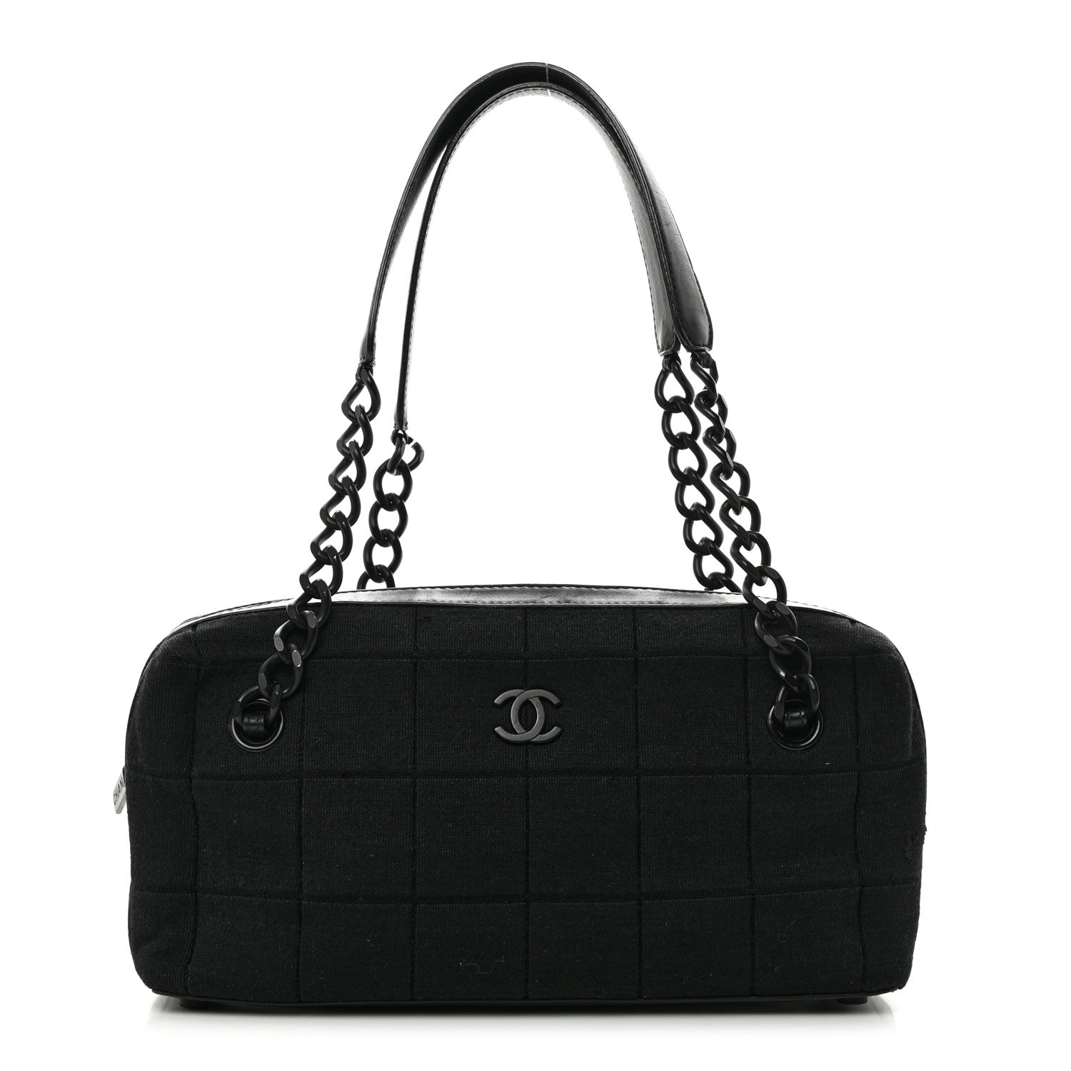 Chanel Jersey Quilted Chocolate Bar Shoulder Bag Black 1 of 9