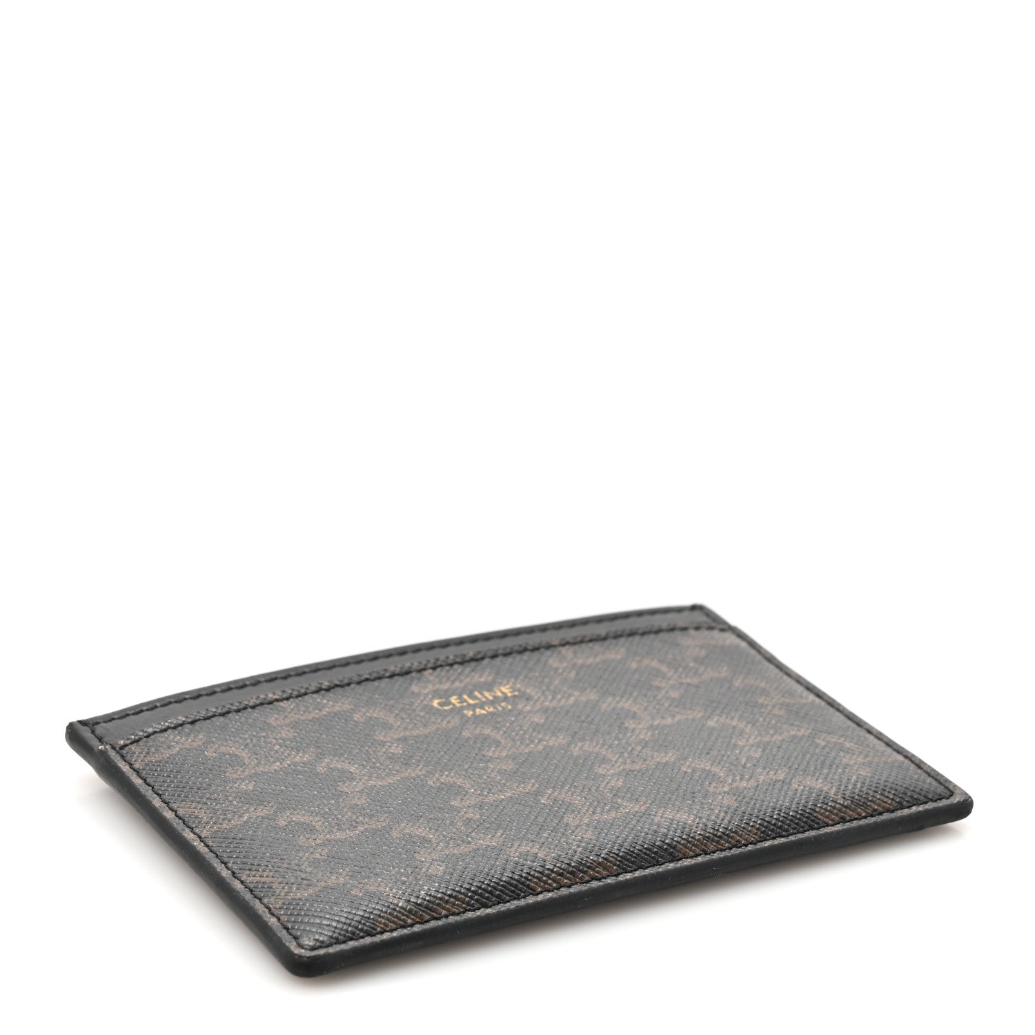 Celine Triomphe Canvas Card Holder Black 4 of 9