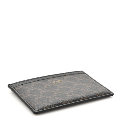 Celine Triomphe Canvas Card Holder Black 4 of 9