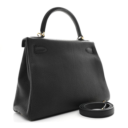 Hermes Togo Kelly Retourne 28 Black 3 of 10